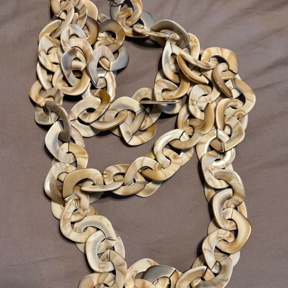 Sassy Jones Tan Chunky Chain Necklace